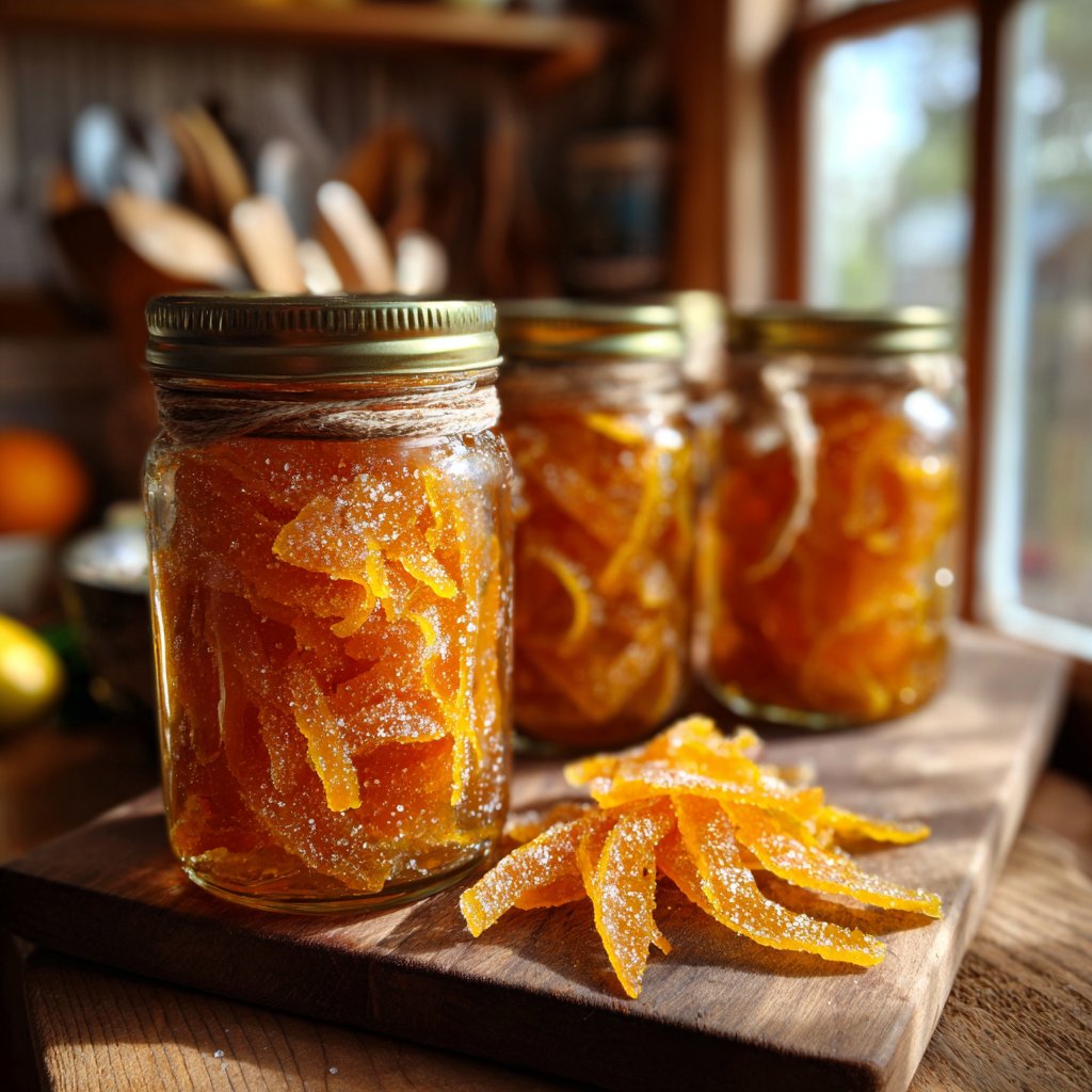 Candied Orange Peel Gift Jars