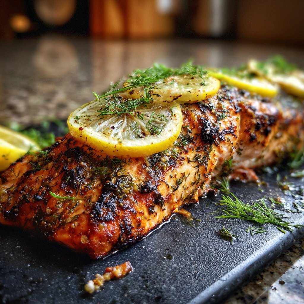 Grilled Lemon Dill Salmon