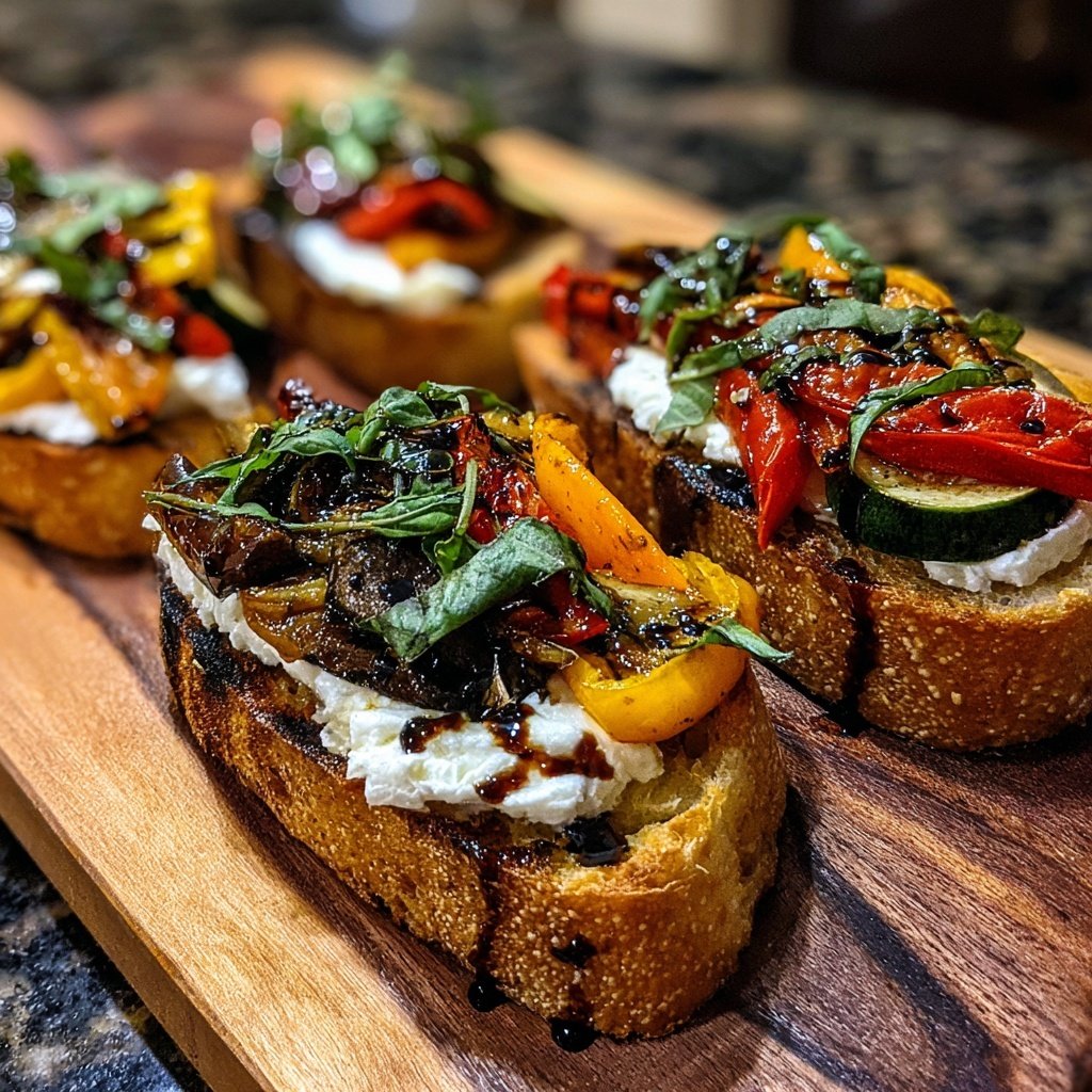 Roasted Vegetable Bruschetta